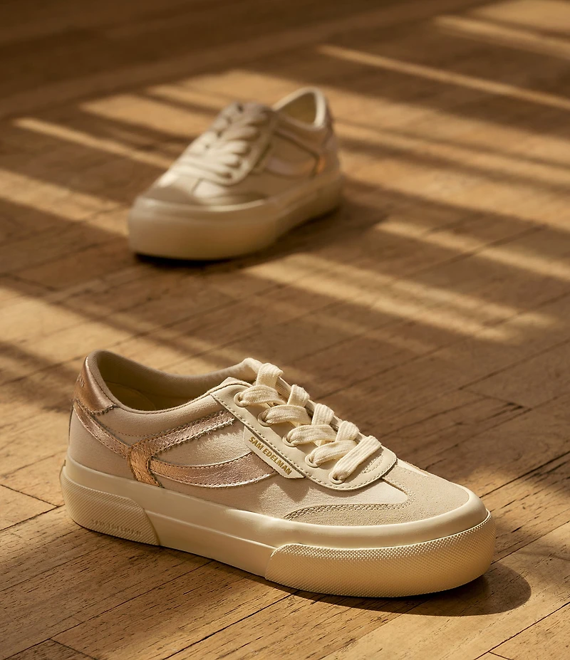 Sam Edelman Simone Suede Leather Platform Lace Up Sneakers