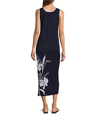 Sam Edelman Sleeveless Knit Floral Maxi Dress