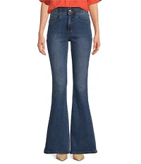 Sam Edelman Stretch Denim High Rise Flare Leg Jeans