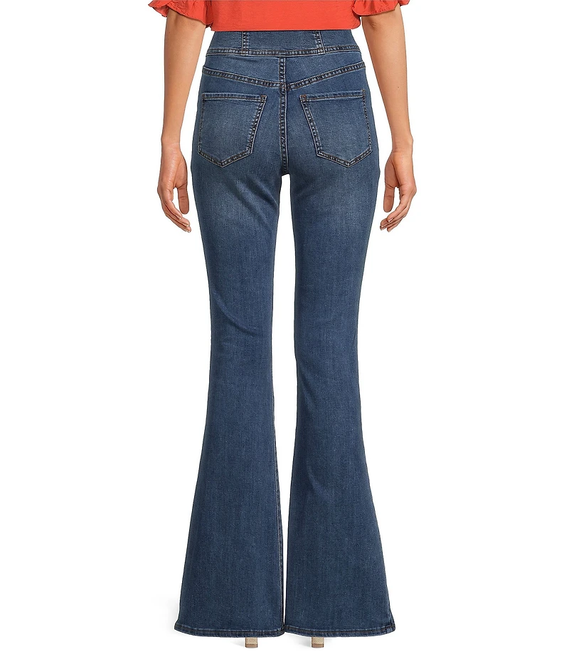 Sam Edelman Stretch Denim High Rise Flare Leg Jeans