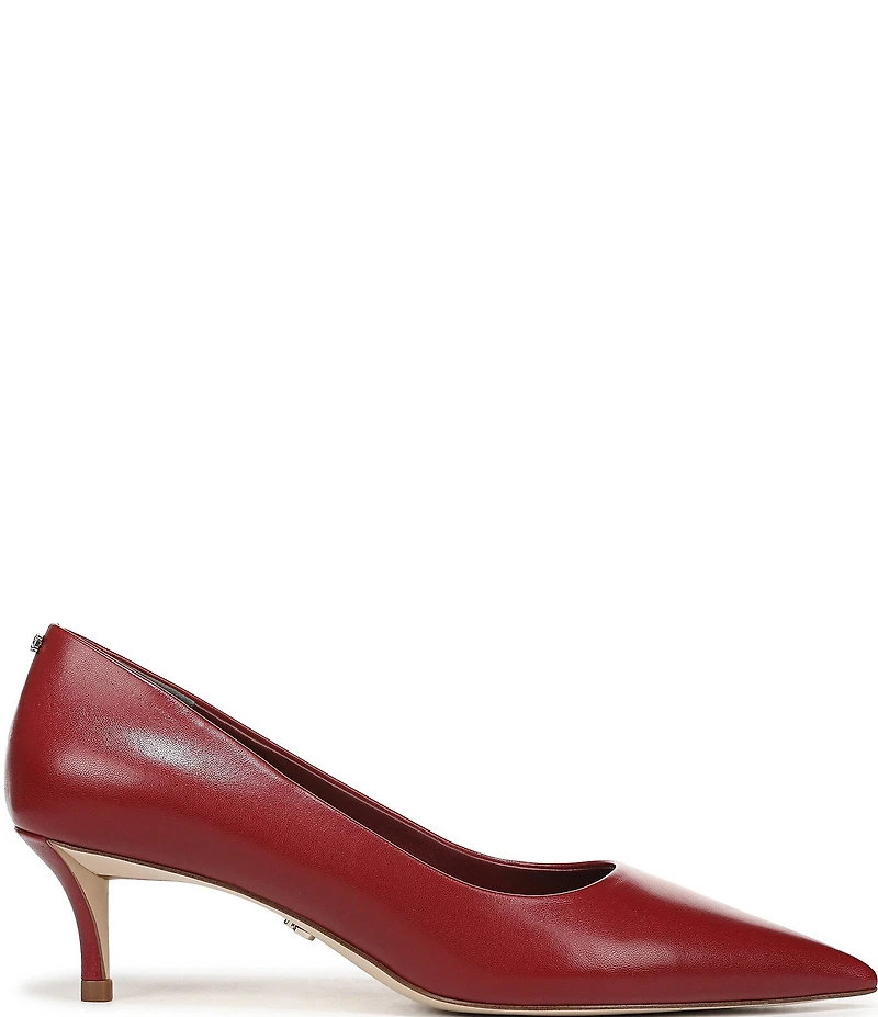 Sam Edelman Summer Leather Pointed Toe Kitten Heel Pumps