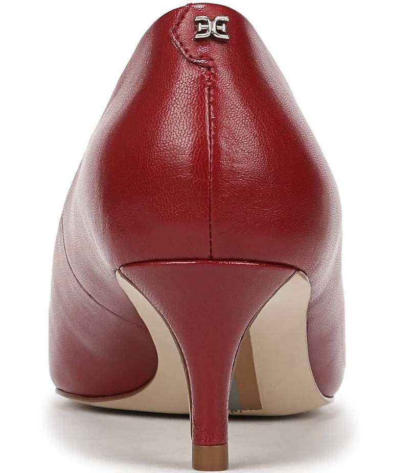 Sam Edelman Summer Leather Pointed Toe Kitten Heel Pumps