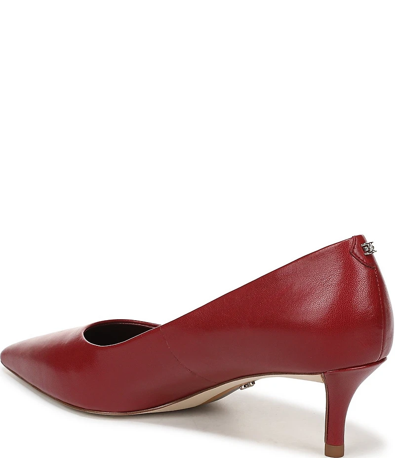 Sam Edelman Summer Leather Pointed Toe Kitten Heel Pumps