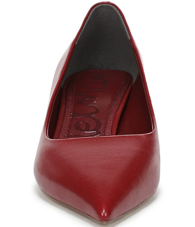 Sam Edelman Summer Leather Pointed Toe Kitten Heel Pumps