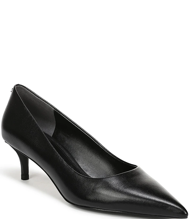 Sam Edelman Summer Leather Pointed Toe Kitten Heel Pumps