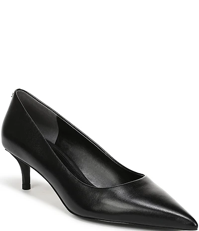 Sam Edelman Summer Leather Pointed Toe Kitten Heel Pumps