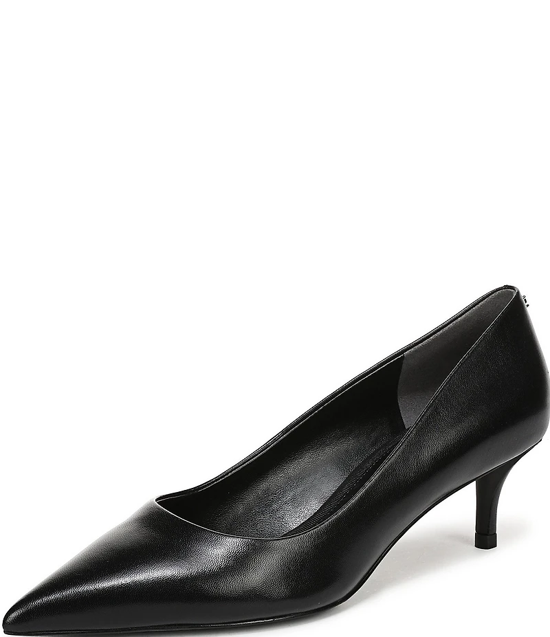Sam Edelman Summer Leather Pointed Toe Kitten Heel Pumps