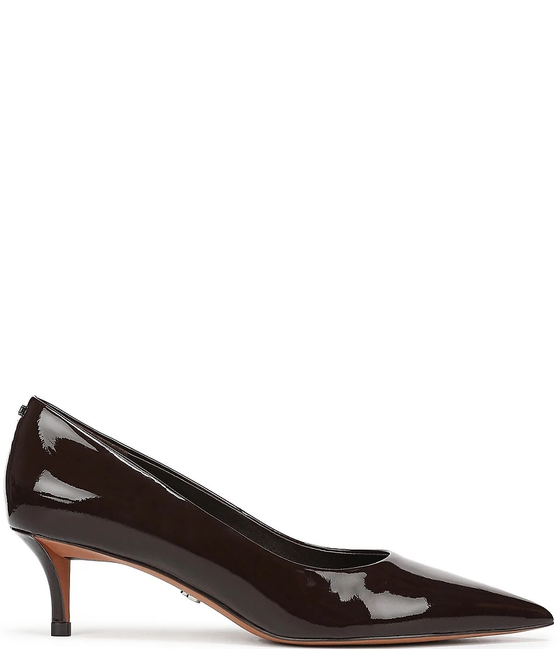 Sam Edelman Summer Patent Leather Pointed Toe Kitten Heel Pumps