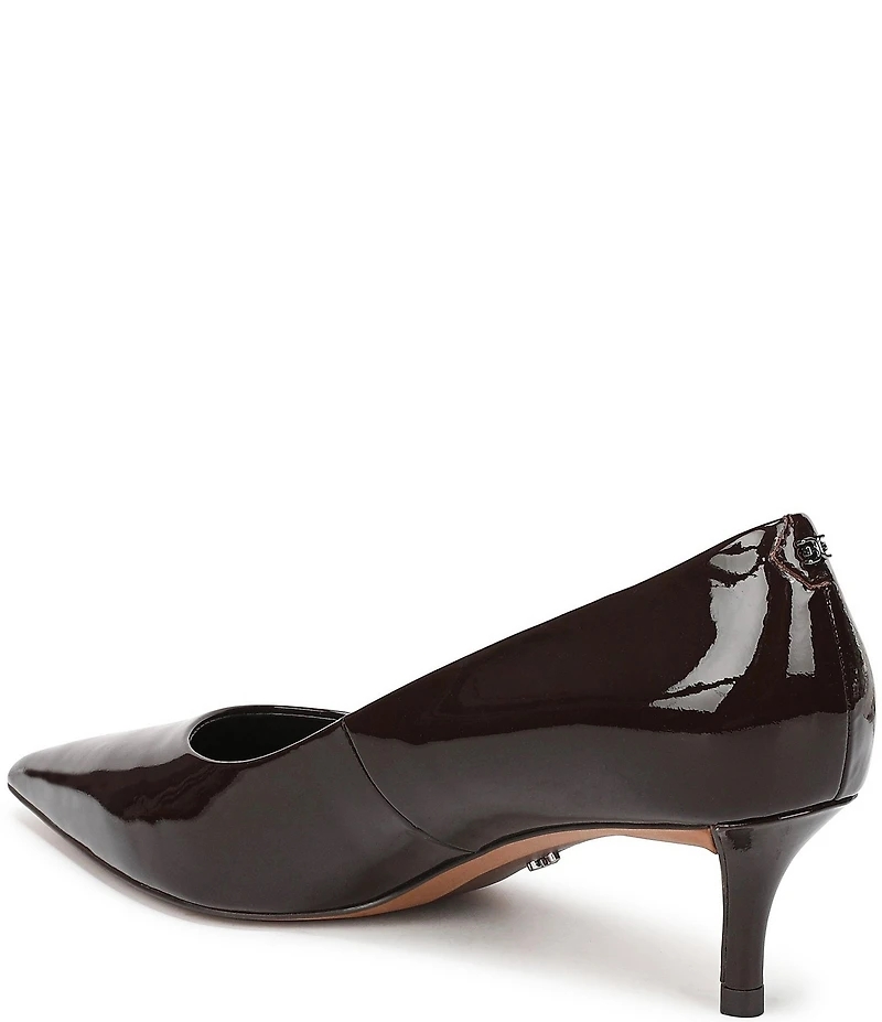 Sam Edelman Summer Patent Leather Pointed Toe Kitten Heel Pumps