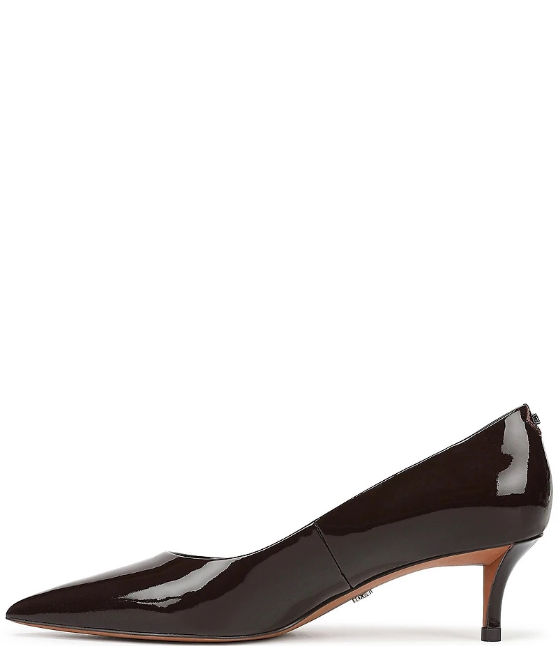 Sam Edelman Summer Patent Leather Pointed Toe Kitten Heel Pumps