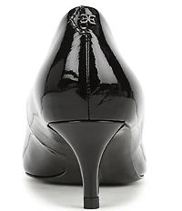 Sam Edelman Summer Patent Leather Pointed Toe Kitten Heel Pumps