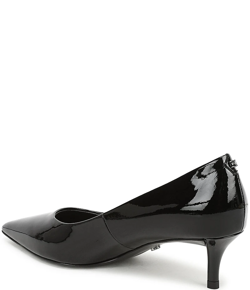 Sam Edelman Summer Patent Leather Pointed Toe Kitten Heel Pumps