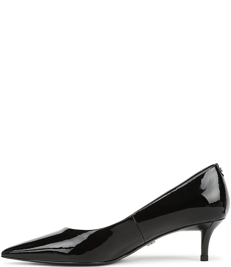 Sam Edelman Summer Patent Leather Pointed Toe Kitten Heel Pumps
