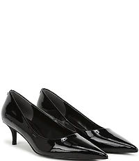 Sam Edelman Summer Patent Leather Pointed Toe Kitten Heel Pumps