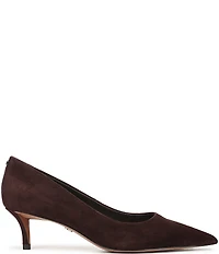 Sam Edelman Summer Suede Pointed Toe Kitten Heel Pumps