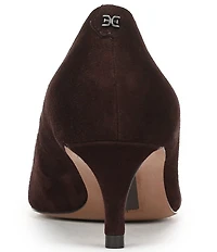 Sam Edelman Summer Suede Pointed Toe Kitten Heel Pumps