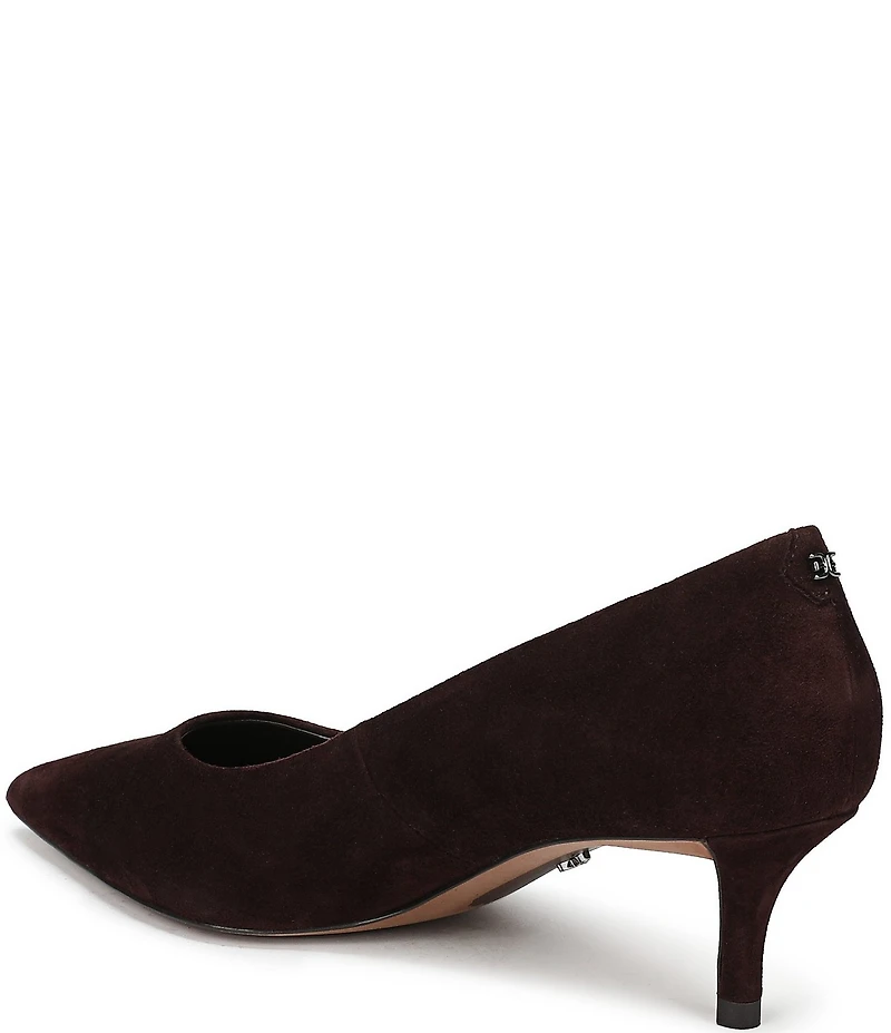 Sam Edelman Summer Suede Pointed Toe Kitten Heel Pumps