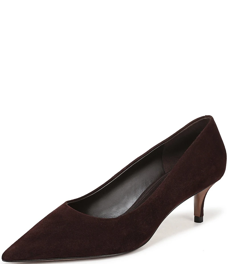 Sam Edelman Summer Suede Pointed Toe Kitten Heel Pumps
