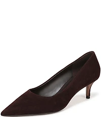 Sam Edelman Summer Suede Pointed Toe Kitten Heel Pumps