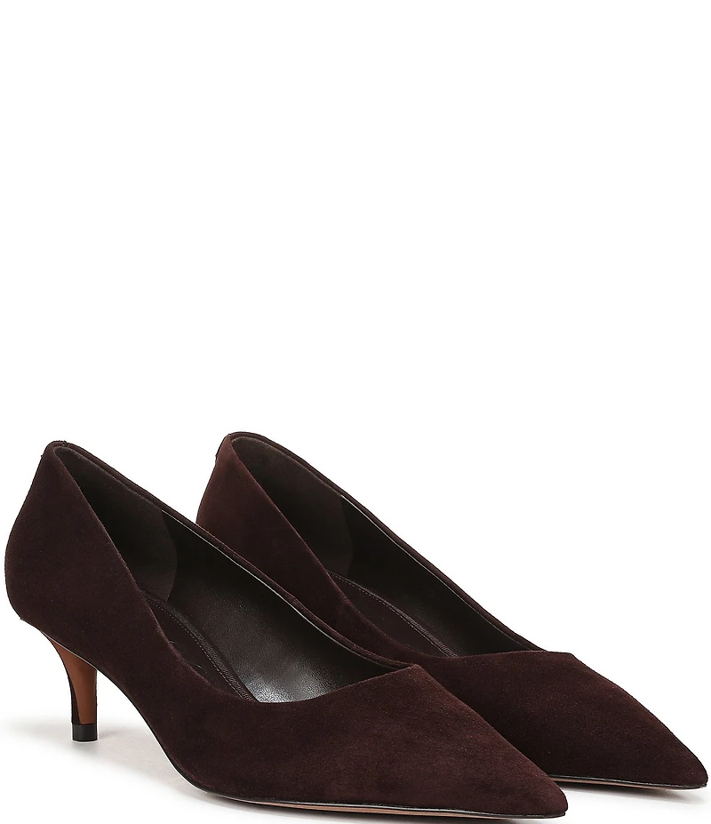 Sam Edelman Summer Suede Pointed Toe Kitten Heel Pumps