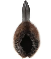 Sam Edelman Sylvia Cozy Leather Fur Detail Tall Boots