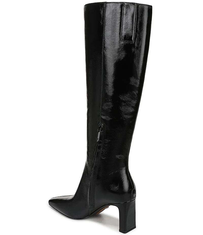 Sam Edelman Sylvia Glossy Leather Tall Dress Boots