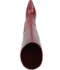 Sam Edelman Sylvia Croco Embossed Leather Tall Dress Boots