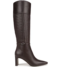 Sam Edelman Sylvia Leather Woven Snip Toe Tall Dress Boots