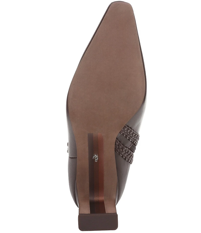 Sam Edelman Sylvia Leather Woven Snip Toe Tall Dress Boots