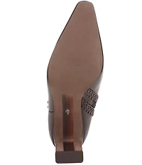 Sam Edelman Sylvia Leather Woven Snip Toe Tall Dress Boots