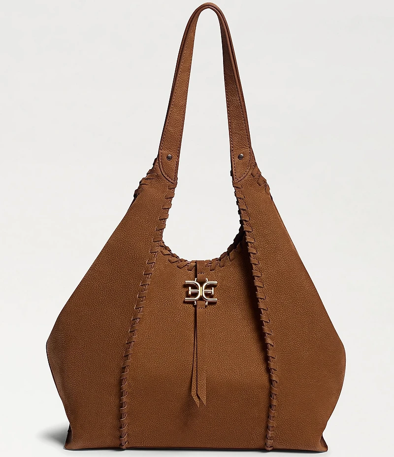Sam Edelman Sylvia Medium Whipstitch Expandable Hobo Tote Bag