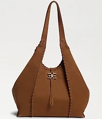 Sam Edelman Sylvia Medium Whipstitch Expandable Hobo Tote Bag