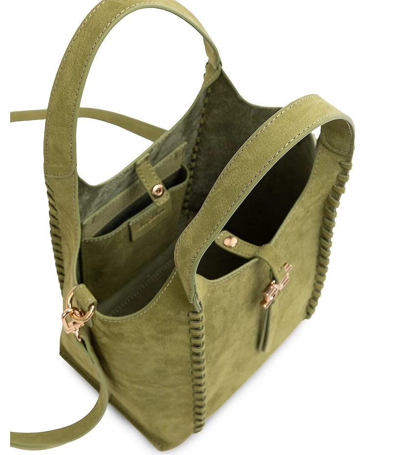 Sam Edelman Sylvia Mini Leather Whipstitch Satchel Bag