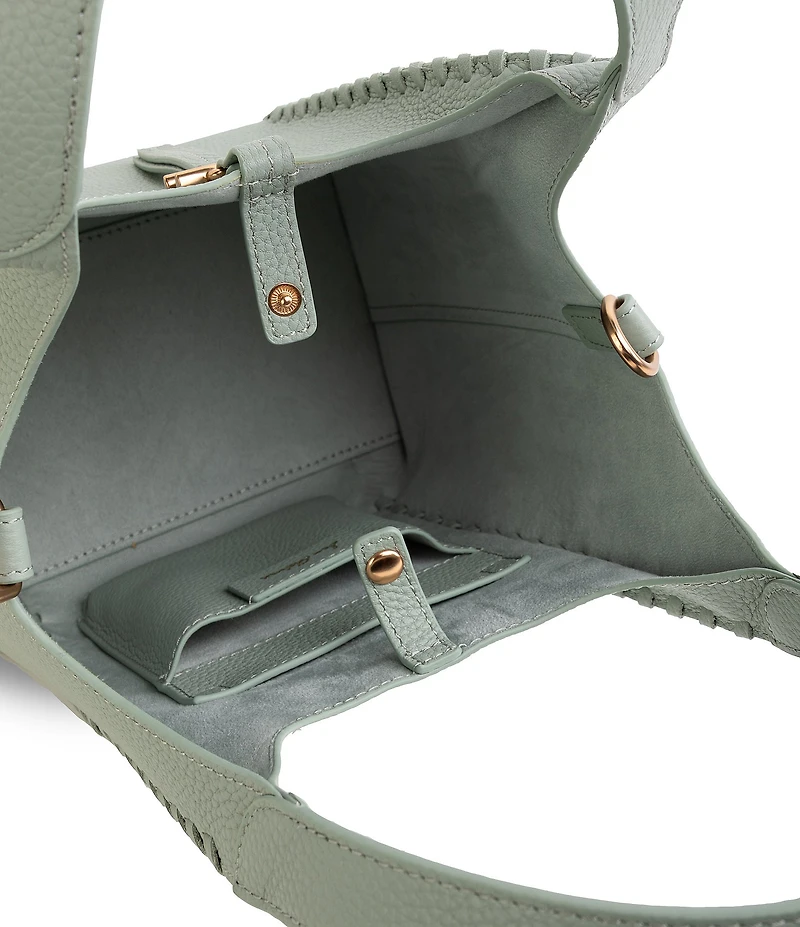 Sam Edelman Sylvia Mini Leather Whipstitch Bucket Bag