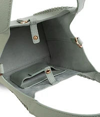 Sam Edelman Sylvia Mini Leather Whipstitch Bucket Bag