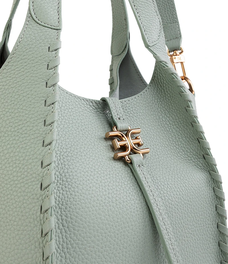 Sam Edelman Sylvia Mini Leather Whipstitch Bucket Bag