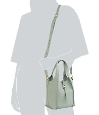 Sam Edelman Sylvia Mini Leather Whipstitch Bucket Bag