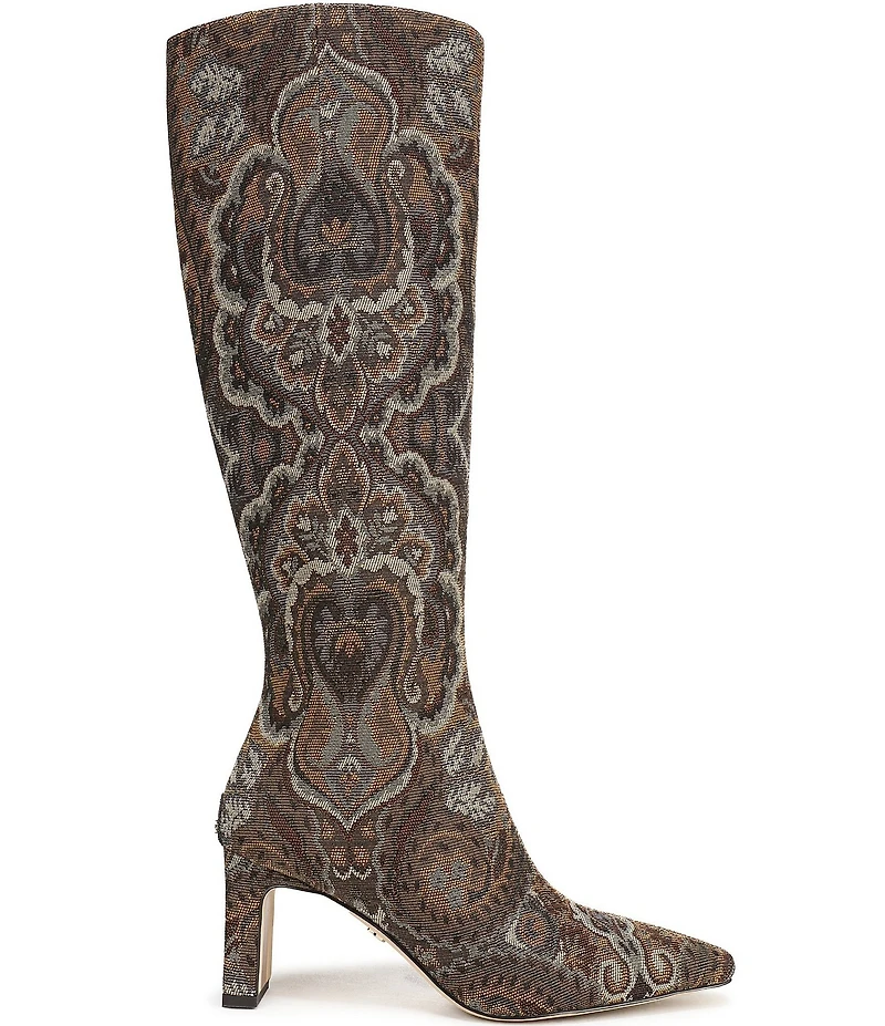 Sam Edelman Sylvia Paisley Print Fabric Tall Dress Boots