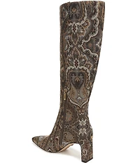 Sam Edelman Sylvia Paisley Print Fabric Tall Dress Boots
