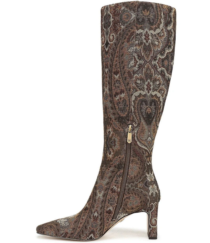 Sam Edelman Sylvia Paisley Print Fabric Tall Dress Boots