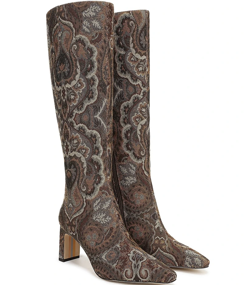 Sam Edelman Sylvia Paisley Print Fabric Tall Dress Boots