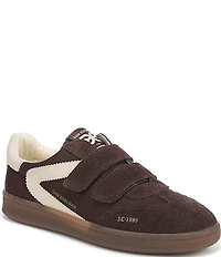 Sam Edelman Talia Gum Sole Fabric and Suede Dual Strap Street Sneakers