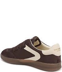Sam Edelman Talia Gum Sole Fabric and Suede Dual Strap Street Sneakers