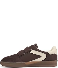 Sam Edelman Talia Gum Sole Fabric and Suede Dual Strap Street Sneakers