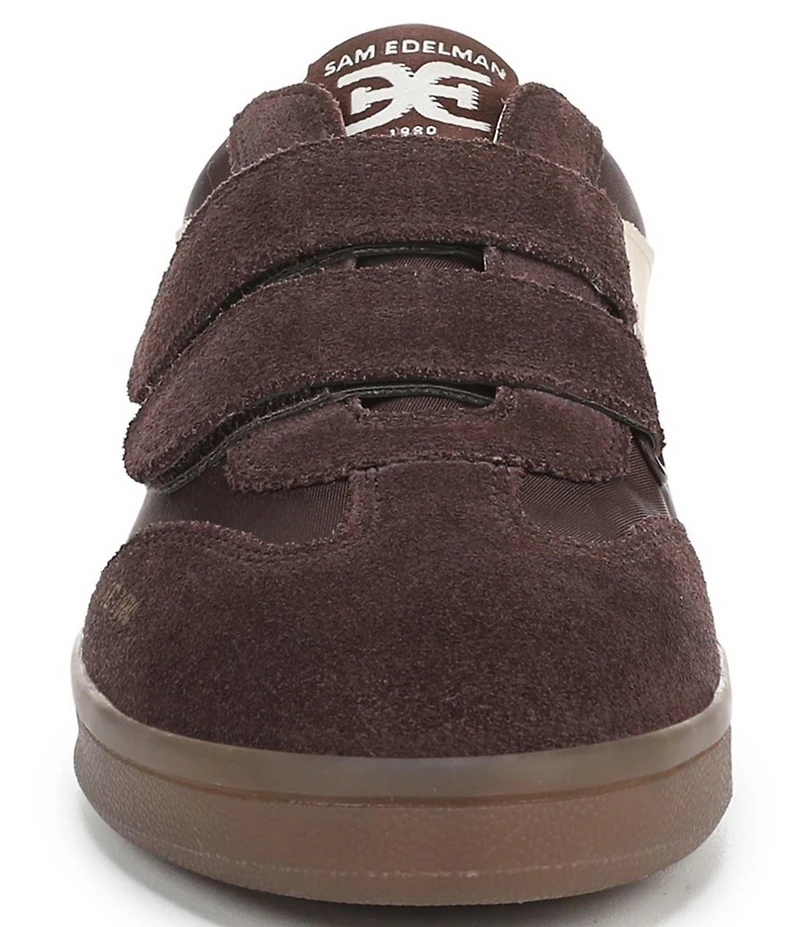 Sam Edelman Talia Gum Sole Fabric and Suede Dual Strap Street Sneakers