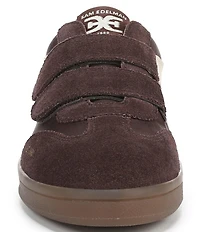 Sam Edelman Talia Gum Sole Fabric and Suede Dual Strap Street Sneakers