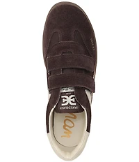 Sam Edelman Talia Gum Sole Fabric and Suede Dual Strap Street Sneakers