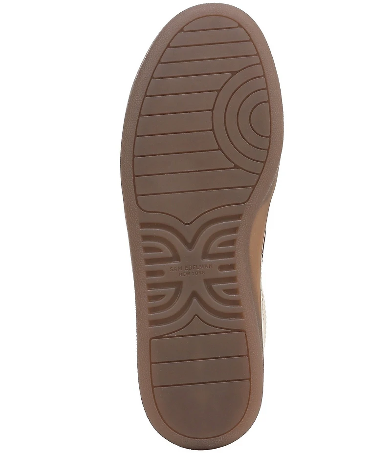 Sam Edelman Talia Gum Sole Fabric and Suede Dual Strap Street Sneakers