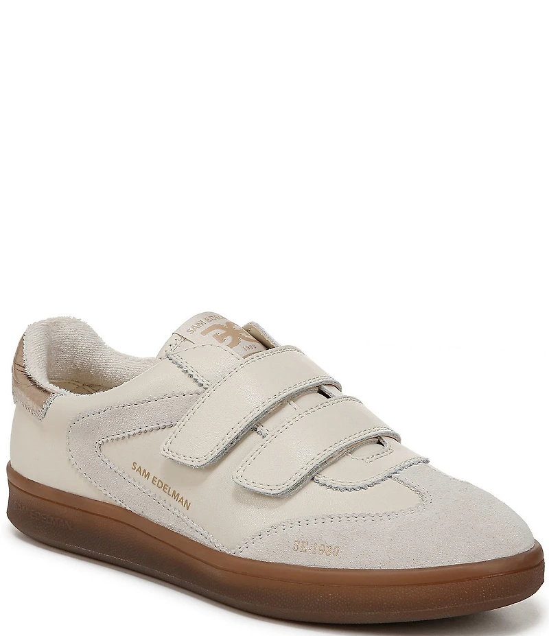 Sam Edelman Talia Leather Suede Street Retro Dual Strap Gum Sole Sneakers