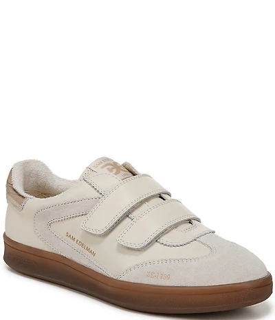Sam Edelman Talia Leather Suede Street Retro Dual Strap Gum Sole Sneakers